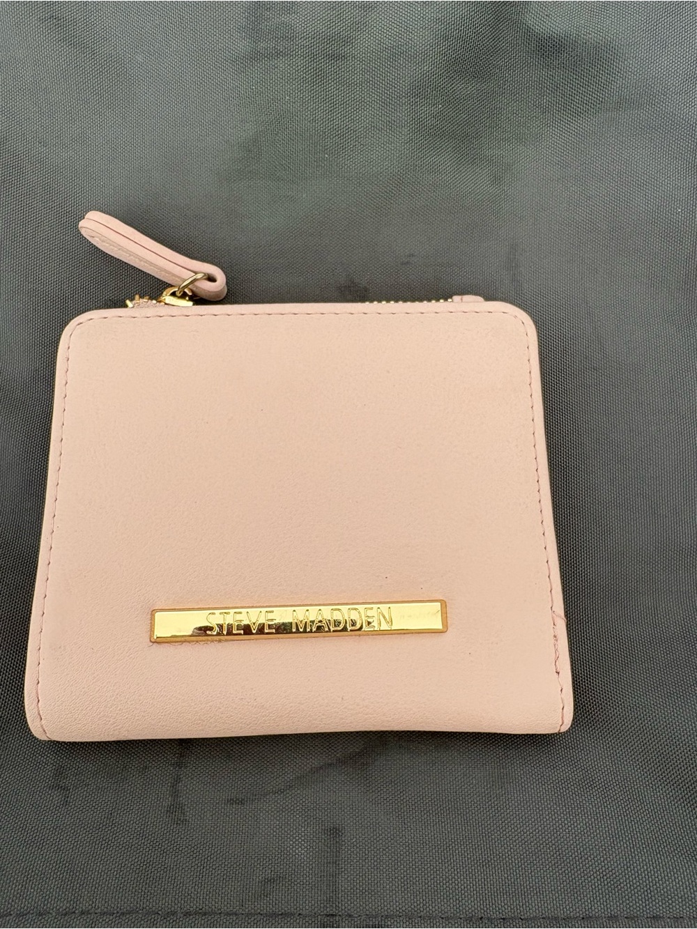 NWOT Steve Madden Pink Compact Zip Leather Wallet Small